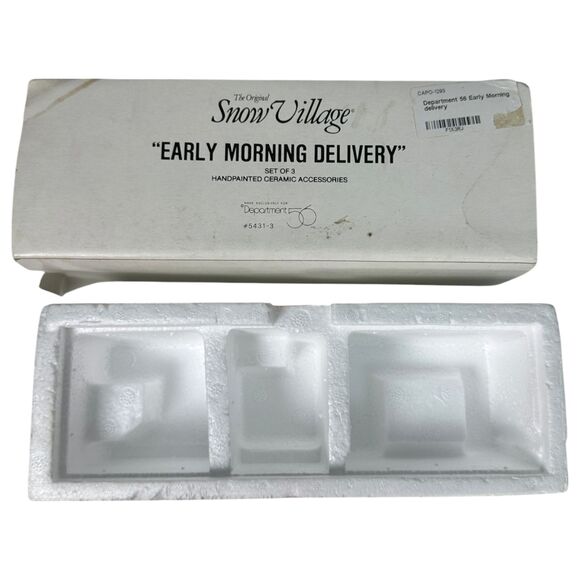 Department 56 Dept. 56 Snow Village 1992 Early Morning Delivery Original Box - Picture 6 of 6